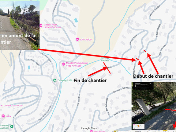 TRAVAUX DE VOIRIE – CORNICHE DES PINS